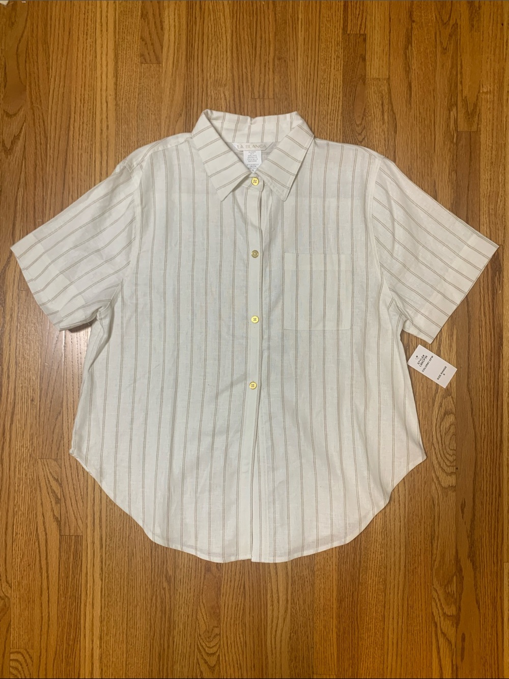 La Blanca beachwear - Delphine cost linen shirt causal short sleeve button up